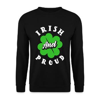 Les Irlandais et les fiers célèbrent la Saint-Patrick en Irlande - Sweat-shirt Unisexe - noir - Devant - Alina (178cm) & Michal (187cm)