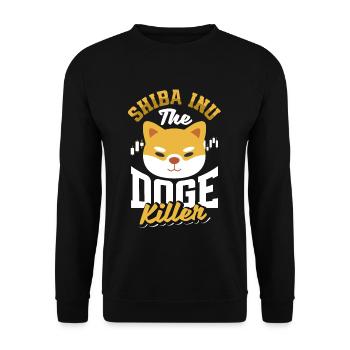 Shiba Inu The Doge Killer Cryptocurrency Trading - Unisex Pullover - Schwarz - Vorne - Alina (178cm) & Michal (187cm)