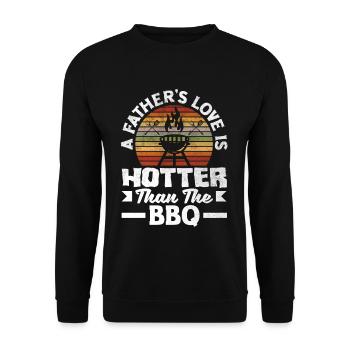 L’amour d’un père est plus chaud que le barbecue La fête des pères - Sweat-shirt Unisexe - noir - Devant - Alina (178cm) & Michal (187cm)
