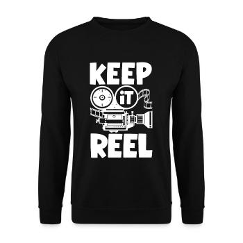 Keep It Reel Filmmaker - Unisex Pullover - Schwarz - Vorne - Alina (178cm) & Michal (187cm)