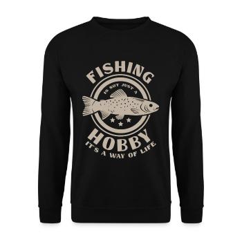 Fishing Is Not Just A Hobby Father's Day Fishing - Unisex Pullover - Schwarz - Vorne - Alina (178cm) & Michal (187cm)