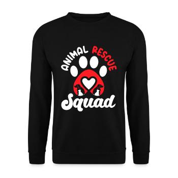 Animal Rescue Squad - Unisex Sweatshirt - black - Front - Alina (178cm) & Michal (187cm)