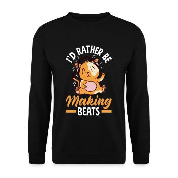 Je préfère faire Beats Music Producer - Sweat-shirt Unisexe - noir - Devant - Alina (178cm) & Michal (187cm)