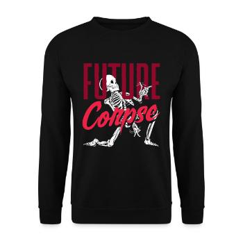 Future Corpse Dark Gothic Skeleton - Unisex Sweatshirt - black - Front - Alina (178cm) & Michal (187cm)