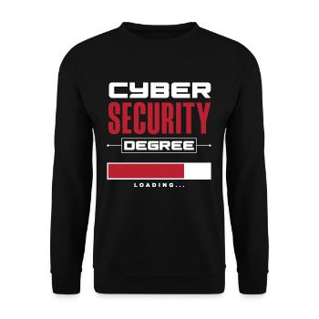 Cyber Security Degree Loading - Unisex Pullover - Schwarz - Vorne - Alina (178cm) & Michal (187cm)