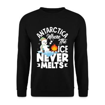 Antarctica where the ice never melts Expedition - Unisex Pullover - Schwarz - Vorne - Alina (178cm) & Michal (187cm)