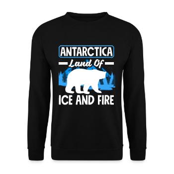 Antarctica land of fire and ice Expedition - Unisex Sweatshirt - black - Front - Alina (178cm) & Michal (187cm)
