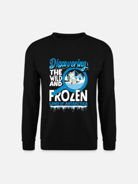 Discovering the wild and frozen land of Antarctica - Unisex Sweatshirt - black