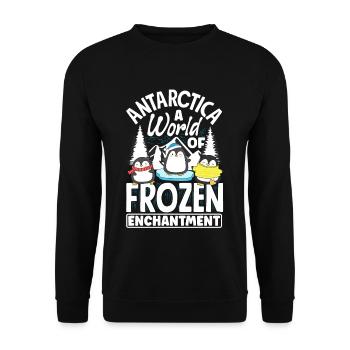 Antarctica a world of frozen enchantment - Unisex Pullover - Schwarz - Vorne - Alina (178cm) & Michal (187cm)