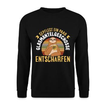 Gepflegt ein paar Glasmantelgeschosse Entschärfen - Unisex Pullover - Schwarz - Vorne - Alina (178cm) & Michal (187cm)