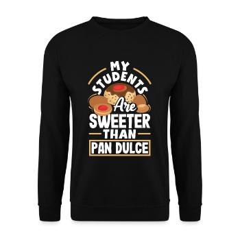 Pan Dulce Design pour un amateur de cuisine mexicaine avec - Sweat-shirt Unisexe - noir - Devant - Alina (178cm) & Michal (187cm)
