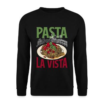 Pasta la vista - Unisex Pullover - Schwarz - Vorne - Alina (178cm) & Michal (187cm)