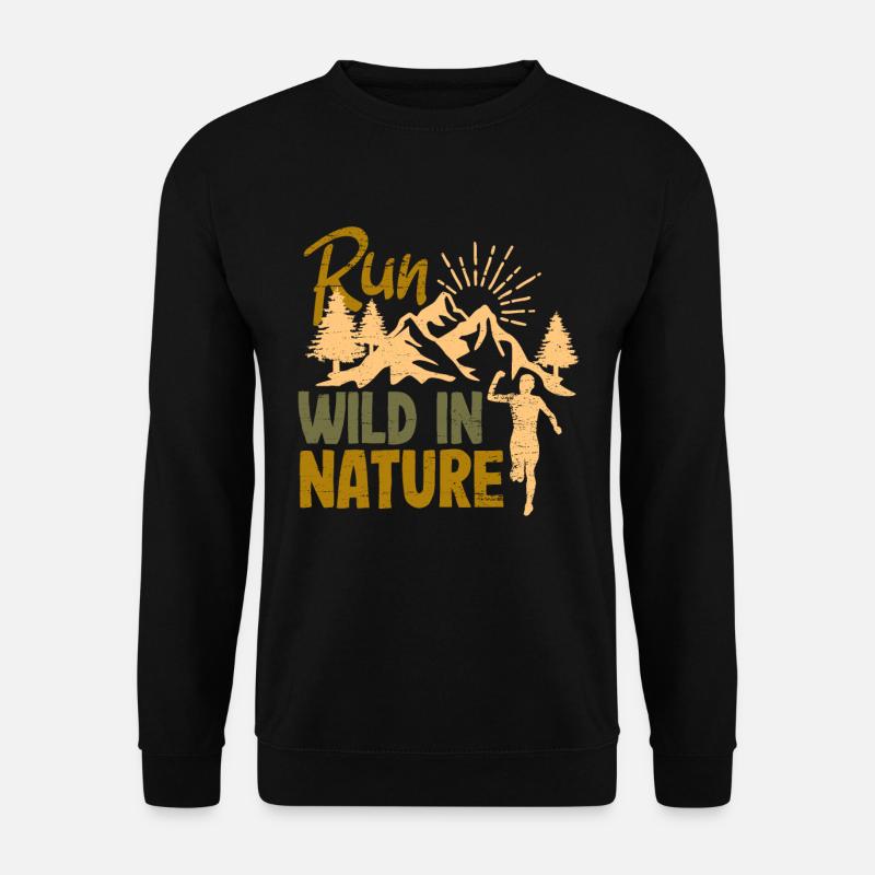 Run in nature - Unisex Pullover - Schwarz