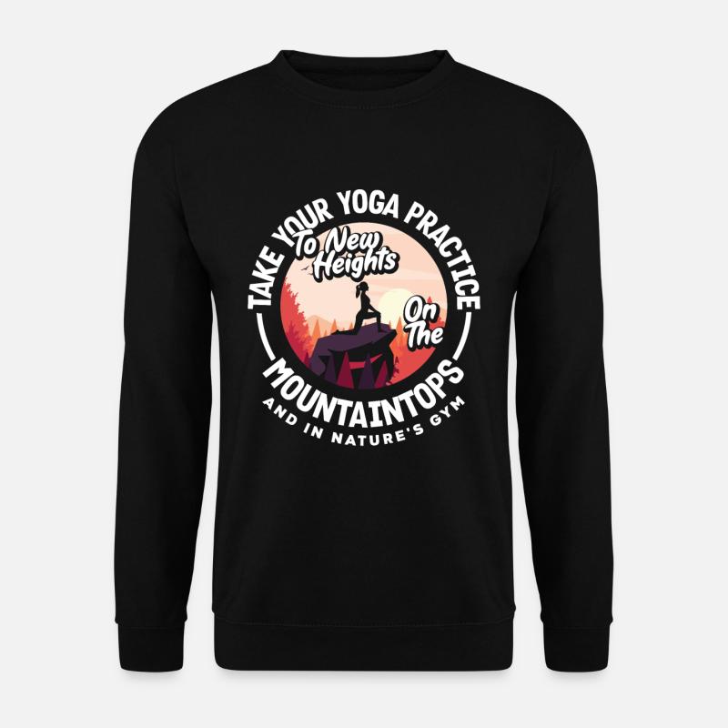 Take your yoga practice to new heights in - Unisex Pullover - Schwarz