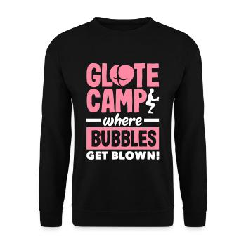 Camp fessier: où les bulles se font exploser - Sweat-shirt Unisexe - noir - Devant - Alina (178cm) & Michal (187cm)