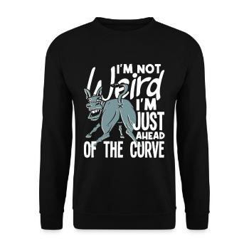 Je ne suis pas bizarre, je suis juste en avance sur la courbe - Sweat-shirt Unisexe - noir - Devant - Alina (178cm) & Michal (187cm)