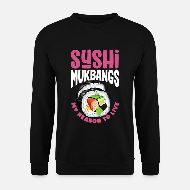 Mukbang and Sushi - Unisex Pullover - Schwarz