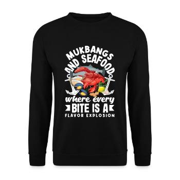 Mukbang and Cake - Unisex Sweatshirt - black - Front - Alina (178cm) & Michal (187cm)