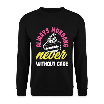 Mukbang and Cake - Unisex Sweatshirt - black - Front - Alina (178cm) & Michal (187cm)