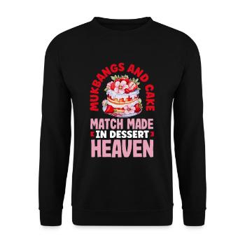 Mukbang and Cake - Unisex Sweatshirt - black - Front - Alina (178cm) & Michal (187cm)
