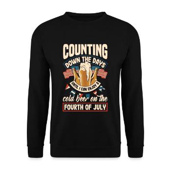 Counting down the days until I can enjoy cold beer - Unisex Pullover - Schwarz - Vorne - Alina (178cm) & Michal (187cm)