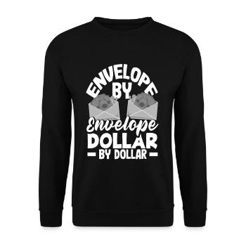 Enveloppe par enveloppe Dollar par dollar comptant - Sweat-shirt Unisexe - noir - Devant - Alina (178cm) & Michal (187cm)
