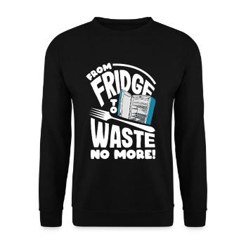 From Fridge to Fork, Waste No More! Mindful - Unisex Sweatshirt - black - Front - Alina (178cm) & Michal (187cm)