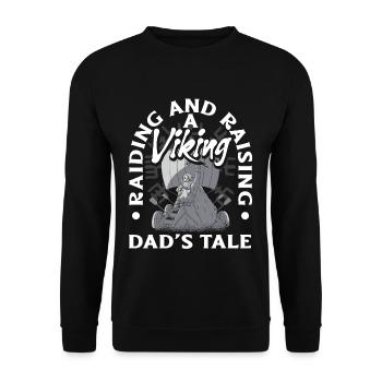 Piller et élever le conte d’un père viking - Sweat-shirt Unisexe - noir - Devant - Alina (178cm) & Michal (187cm)