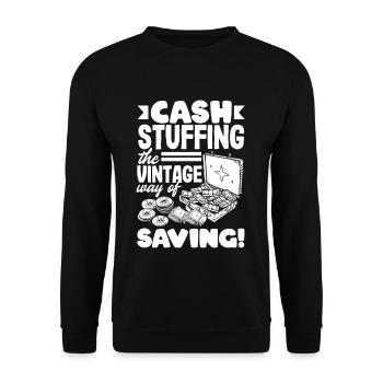 Cash Stuffing: la façon vintage d’économiser - Sweat-shirt Unisexe - noir - Devant - Alina (178cm) & Michal (187cm)