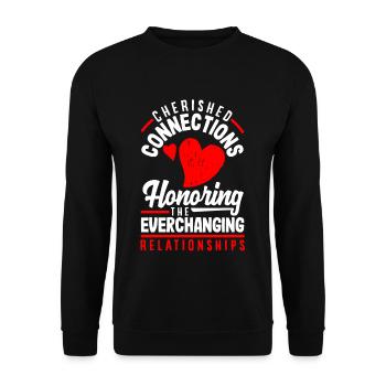 Honorer les relations en constante évolution - Sweat-shirt Unisexe - noir - Devant - Alina (178cm) & Michal (187cm)