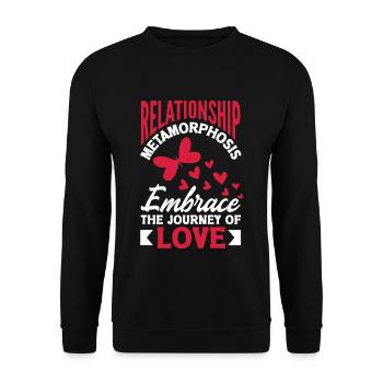 Relationship Metamorphosis Embrace the Journey of - Unisex Sweatshirt - black - Front - Alina (178cm) & Michal (187cm)