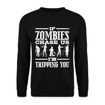 Costume d'amant de zombie pour Halloween drôle - Sweat-shirt Unisexe - noir - Devant - Alina (178cm) & Michal (187cm)