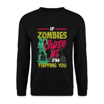 Costume d'amant de zombie pour Halloween drôle - Sweat-shirt Unisexe - noir - Devant - Alina (178cm) & Michal (187cm)