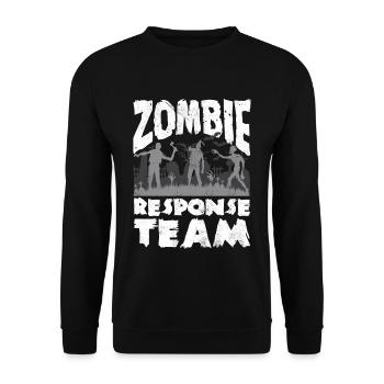Zombie Lover Cosume for Funny Halloween - Unisex Sweatshirt - black - Front - Alina (178cm) & Michal (187cm)