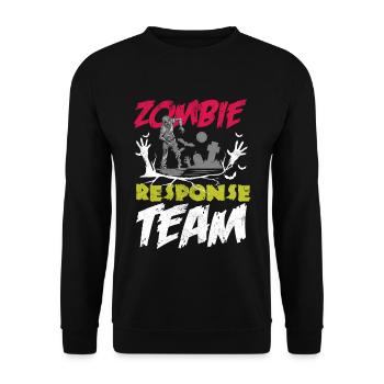 Zombie Lover Cosume for Funny Halloween - Unisex Sweatshirt - black - Front - Alina (178cm) & Michal (187cm)