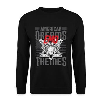 Emoticon Emo American Dreams Emo Themes Emocore - Unisex Pullover - Schwarz - Vorne - Alina (178cm) & Michal (187cm)