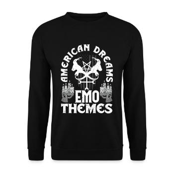 Emoticon Emo American Dreams Emo Themes Emocore - Unisex Pullover - Schwarz - Vorne - Alina (178cm) & Michal (187cm)