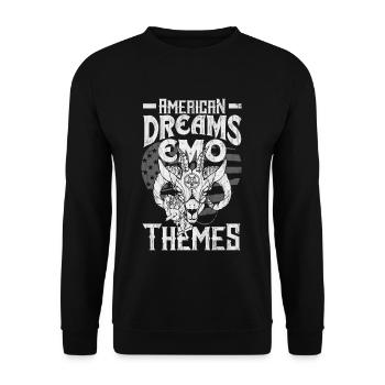 Emoticon Emo American Dreams Emo Themes Emocore - Unisex Sweatshirt - black - Front - Alina (178cm) & Michal (187cm)