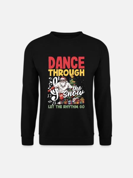 Santa's got the flow, let it snow DJ Xmas Hip Hop - Unisex Pullover - Schwarz