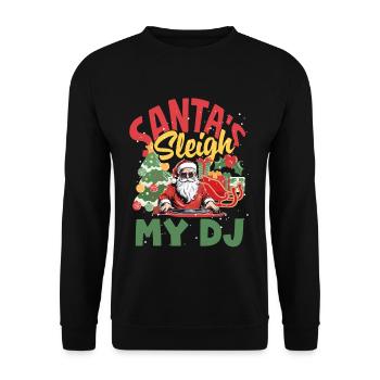 Le traîneau du Père Noël, mon DJ Xmas Hip Hop Rapper - Sweat-shirt Unisexe - noir - Devant - Alina (178cm) & Michal (187cm)