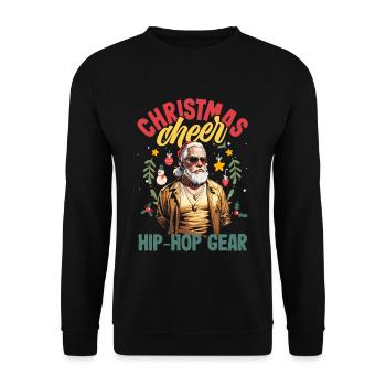 Joie de Noël, équipement hip-hop DJ Xmas Hip Hop - Sweat-shirt Unisexe - noir - Devant - Alina (178cm) & Michal (187cm)