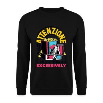 Attenzione Movie Quote - Unisex Sweatshirt - black - Front - Alina (178cm) & Michal (187cm)