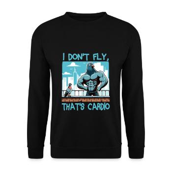 Pigeon Workout Bodybuilding Fitness Gym Muscle - Unisex Pullover - Schwarz - Vorne - Alina (178cm) & Michal (187cm)