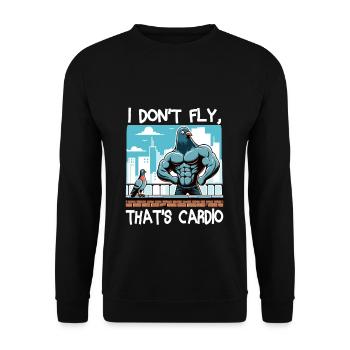 Pigeon Workout Bodybuilding Fitness Gym Muscle - Unisex Pullover - Schwarz - Vorne - Alina (178cm) & Michal (187cm)