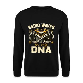 Radio DNA Helix Graphic - Unisex Sweatshirt - black - Front - Alina (178cm) & Michal (187cm)