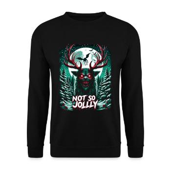 Not So Jolly Festive Slasher Candy Cane Menace - Unisex Sweatshirt - black - Front - Alina (178cm) & Michal (187cm)