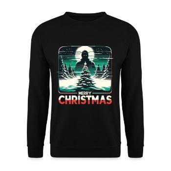 Merry Christmas Festive Slasher Candy Cane Menace - Unisex Sweatshirt - black - Front - Alina (178cm) & Michal (187cm)