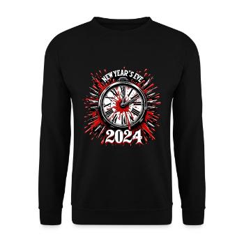 Blood Splatter Clock 80s Slasher Horror New - Unisex Sweatshirt - black - Front - Alina (178cm) & Michal (187cm)