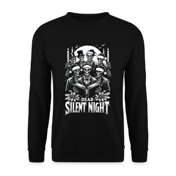 Dead Silent Night Victorian Skeleton Carolers - Unisex Sweatshirt - black - Front - Alina (178cm) & Michal (187cm)
