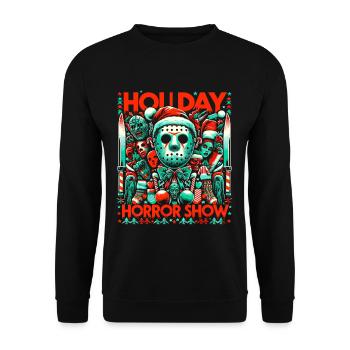 Holiday Horror Show - Slasher and Christmas Fusion - Unisex Pullover - Schwarz - Vorne - Alina (178cm) & Michal (187cm)
